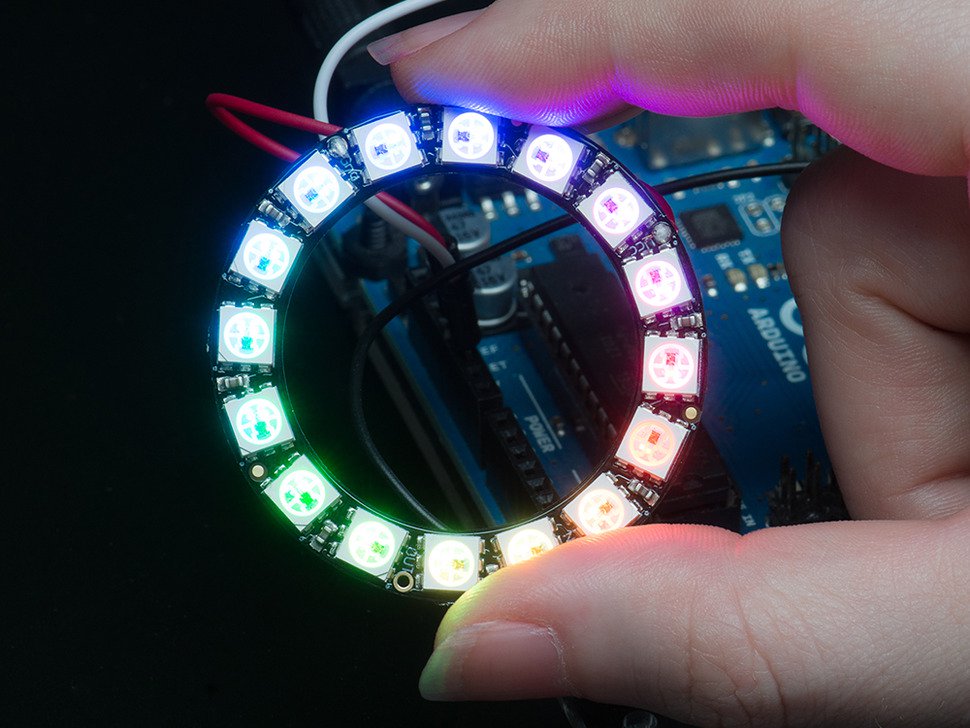 NeoPixel Ring - 16 x 5050 RGB LED with Integrated Drivers - Click Image to Close